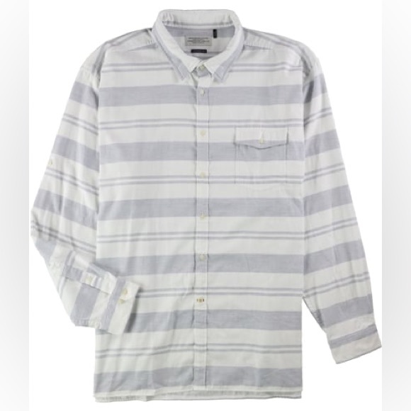 Barbour Other - BARBOUR and Sons Tailored Fit cotton blue white striped button-up shirt XL
